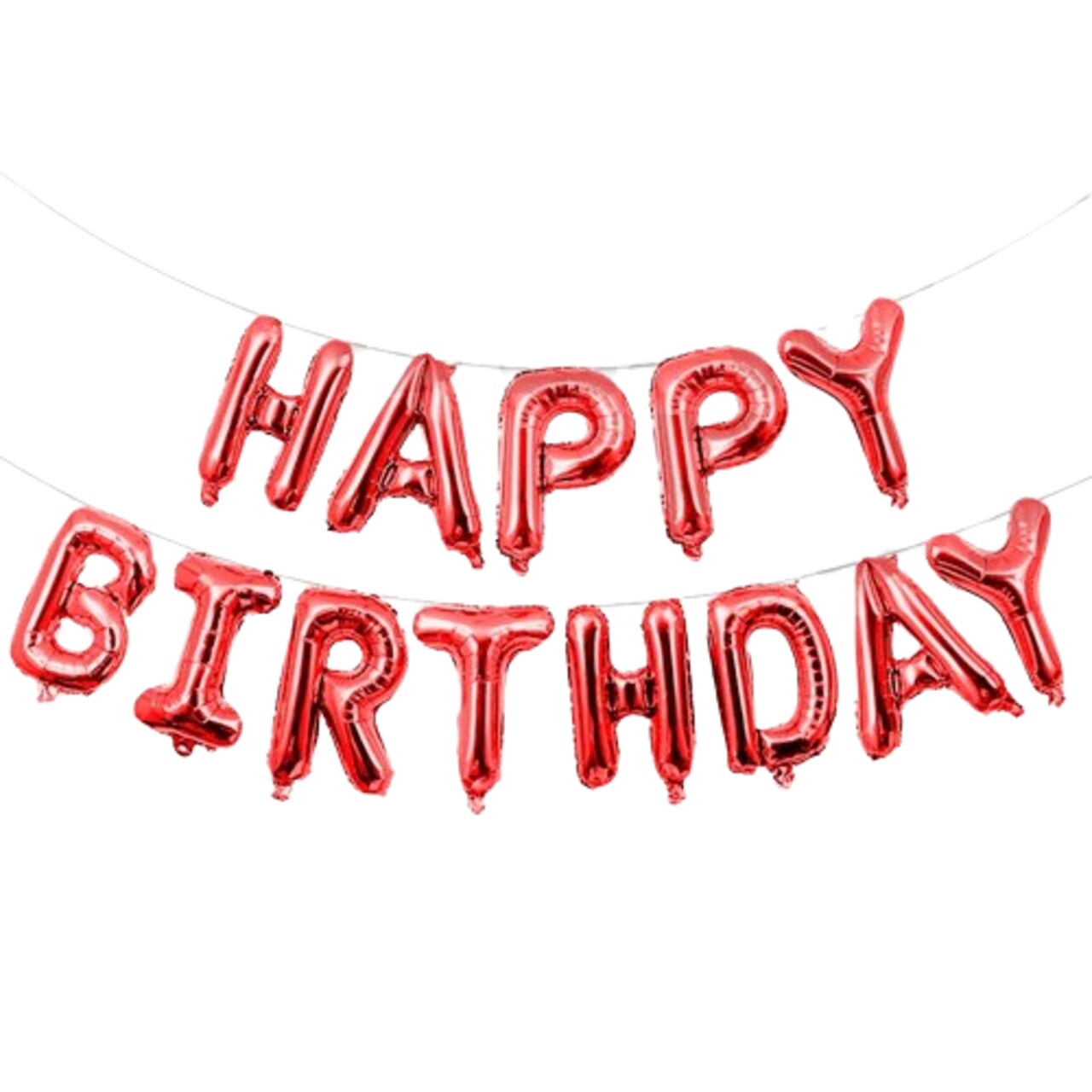 Happy Birthday Balloons Banner for Self-Inflating Party Decoration